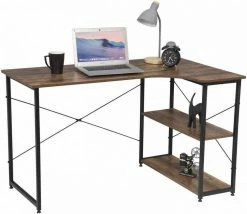 EUGAD Schreibtisch, Computertisch Büromöbel Couchtisch mit Ablage Holz Stahl Schwarz+Beigebraun Industrie-design 25 EUGAD Schreibtisch, Computertisch Büromöbel Couchtisch mit Ablage Holz Stahl Schwarz+Beigebraun Industrie-design -EUGAD Verkäufe 0036ad1b d09c 5d52 a327 ce735b9d320f
