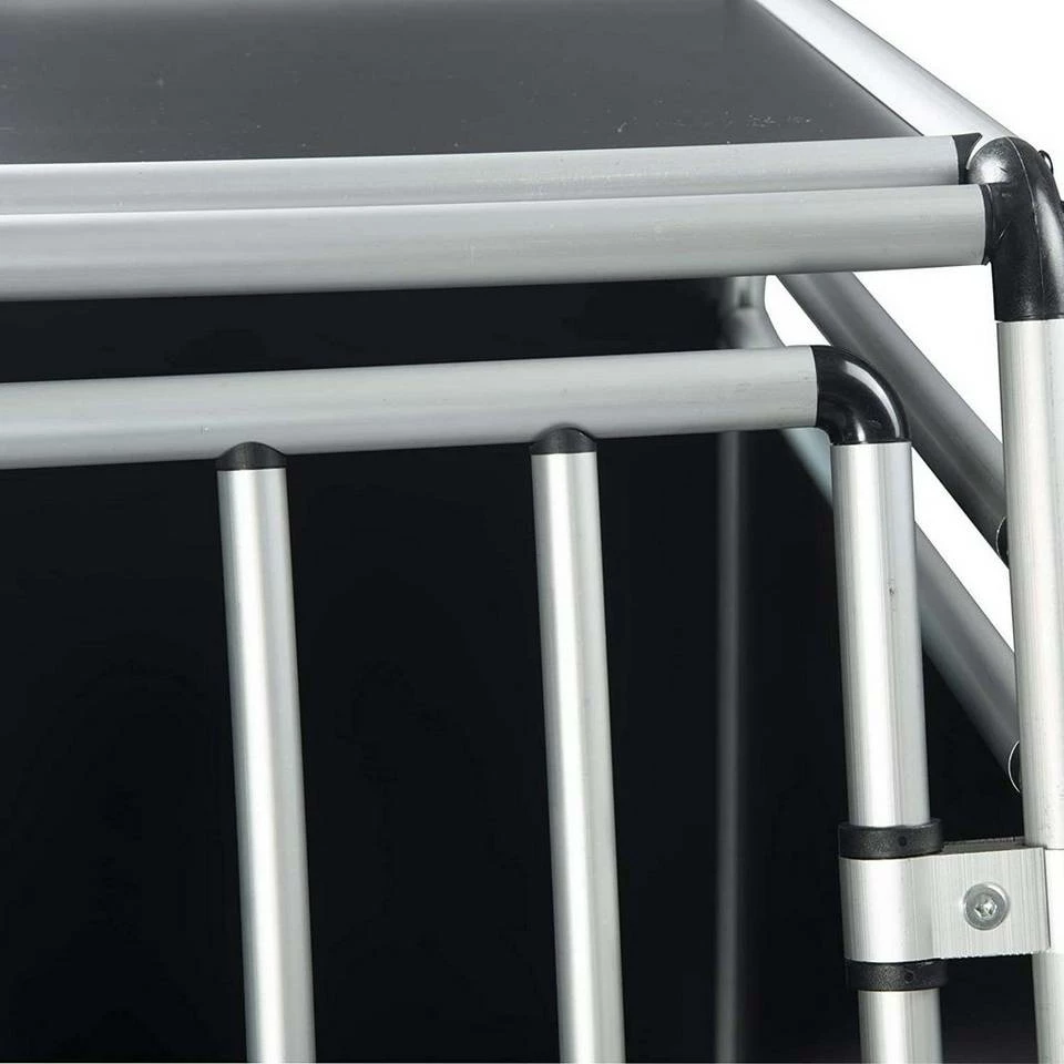 EUGAD Tiertransportbox, Hundetransportbox Alu Hundebox Reisebox Autobox für Husky Samojede Weimaraner Labrador Golden Retriever 90 x 65 x 69 cm XXL Schwarz Grau 18 EUGAD Tiertransportbox, Hundetransportbox Alu Hundebox Reisebox Autobox für Husky Samojede Weimaraner Labrador Golden Retriever 90 x 65 x 69 cm XXL Schwarz Grau – Bild 16