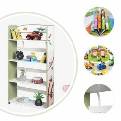 EUGAD Bücherregal, 1-tlg., Kinderregal, Bücher-Organizer mit 4 Ablagen, Zoomotive im Kinderzimmer aus MDF, Grün -EUGAD Verkäufe 01f154d1 fdb5 424f 8260 cb3fa938b287