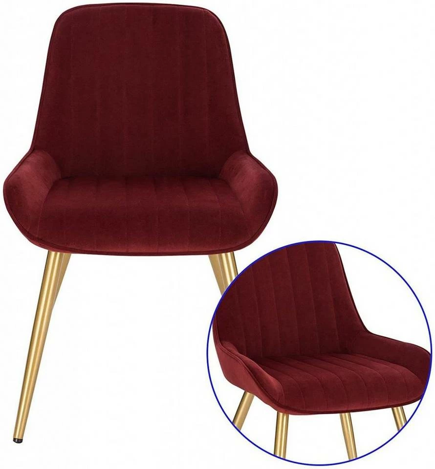 EUGAD Esszimmerstuhl (2 Stück), Küchenstuhl Wohnzimmerstuhl Sitzfläche aus Samt mit Metallbeine,Stuhl für Esszimmer Wohnzimmer Küche, Hellgrau Bordeaux, Dunkelgrau, Dunkelgrün, Rosa 13 EUGAD Esszimmerstuhl (2 Stück), Küchenstuhl Wohnzimmerstuhl Sitzfläche aus Samt mit Metallbeine,Stuhl für Esszimmer Wohnzimmer Küche, Hellgrau Bordeaux, Dunkelgrau, Dunkelgrün, Rosa – Bild 11