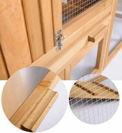 EUGAD Tierhaus »0034HT«, Hasenstall Kaninchenstall Kleintierstall, mit Treppe Wetterfest Doppelstöckig, Hellbraun -EUGAD Verkäufe 03d9abaf 45e7 5b1c 8727 7789702408a7