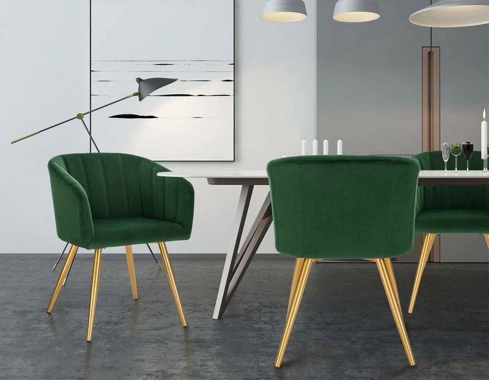 EUGAD Esszimmerstuhl, 2er-Set Esszimmerstuhl Polsterstuhl aus Samt Dunkelgrün Dunkelgrau, Dunkelgrün, Rosa, Schwarz 4 EUGAD Esszimmerstuhl, 2er-Set Esszimmerstuhl Polsterstuhl aus Samt Dunkelgrün Dunkelgrau, Dunkelgrün, Rosa, Schwarz – Bild 2