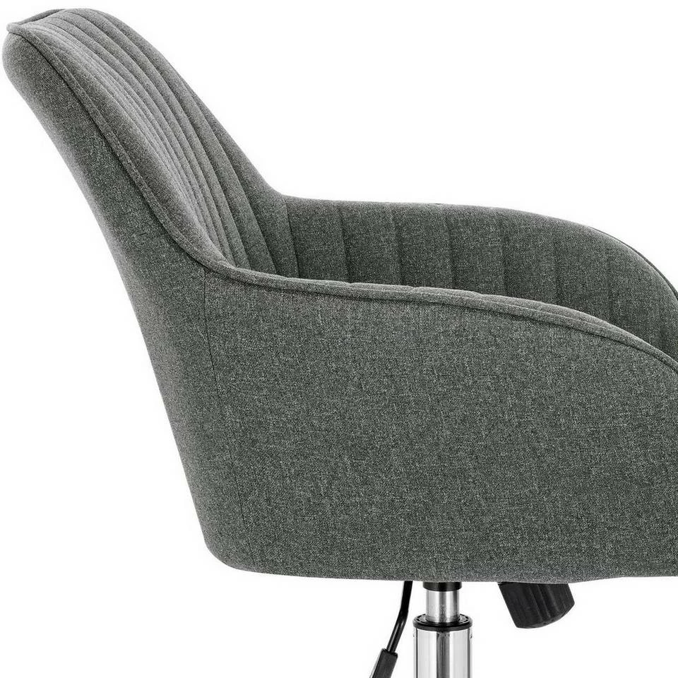 EUGAD Schreibtischstuhl, Bürostuhl Bürohocker Rollhocker aus Leinen Hellgrau Duneklgrau 16 EUGAD Schreibtischstuhl, Bürostuhl Bürohocker Rollhocker aus Leinen Hellgrau Duneklgrau – Bild 14