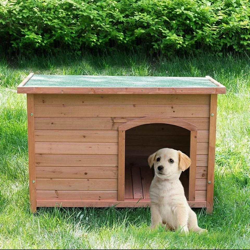 EUGAD Tierhaus, Hundehütte Hundehaus Massivholz draußen Wetterfest Aufklappbar Hellrot 103 x 66 x 71 cm 4 EUGAD Tierhaus, Hundehütte Hundehaus Massivholz draußen Wetterfest Aufklappbar Hellrot 103 x 66 x 71 cm – Bild 2