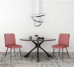 EUGAD Esszimmerstuhl (2 Stück), Polsterstuhl Wohnzimmerstuhl Samtstuhl Sessel mit Rückenlehne, Metallbeine, Sitzfläche aus Samt, Dunkelgrün Blau, Creme, Dunkelgrau, Dunkelgrün, Hellgrau, Rosa -EUGAD Verkäufe 0589843d 04ed 507b a913 c85e39ce94a6