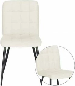 EUGAD Esszimmerstuhl (2 Stück), Polsterstuhl Wohnzimmerstuhl Samtstuhl Sessel mit Rückenlehne, Metallbeine, Sitzfläche aus Samt, Dunkelgrün Blau, Creme, Dunkelgrau, Dunkelgrün, Hellgrau, Rosa -EUGAD Verkäufe 05ad2442 819e 53e2 8e88 94894d5c92b4