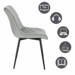 EUGAD Esszimmerstuhl (2 Stück), Küchenstuhl, Polsterstuhl Stuhl,Wohnzimmerstuhl ohne Armlehne, Metallbeine, Samt, Hellgrau Dunkelgrau, Schwarz 29 EUGAD Esszimmerstuhl (2 Stück), Küchenstuhl, Polsterstuhl Stuhl,Wohnzimmerstuhl ohne Armlehne, Metallbeine, Samt, Hellgrau Dunkelgrau, Schwarz -EUGAD Verkäufe 05e3c99f 4f8a 42bb 81d4 bb09519c1551