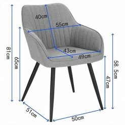 EUGAD Esszimmerstuhl (1 Stück), Küchenstuhl Wohnzimmerstuhl Sitzfläche aus Leinen Polsterstuhl mit Armlehne Metallbeine für Esszimmer Wohnzimmer Küche,Dunkelgrau Hellgrau 23 EUGAD Esszimmerstuhl (1 Stück), Küchenstuhl Wohnzimmerstuhl Sitzfläche aus Leinen Polsterstuhl mit Armlehne Metallbeine für Esszimmer Wohnzimmer Küche,Dunkelgrau Hellgrau -EUGAD Verkäufe 05fc113c d95c 5d8b af0c fe2bd1beff1c