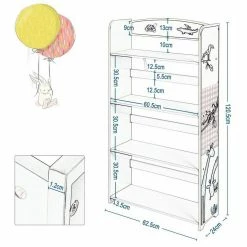 EUGAD Bücherregal, 1-tlg., Kinderregal, Bücher-Organizer mit 4 Ablagen, Zoomotive im Kinderzimmer aus MDF, Grün -EUGAD Verkäufe 0631026d e5cf 4d15 a082 c017870522f7