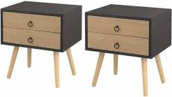 EUGAD Nachttisch, 2er-Set Beistelltisch mit 2 Schubladen Nachtkommode Nachtschrank Holzbeine MDF 46x35x50cm Weiß Grau, Weiß 23 EUGAD Nachttisch, 2er-Set Beistelltisch mit 2 Schubladen Nachtkommode Nachtschrank Holzbeine MDF 46x35x50cm Weiß Grau, Weiß -EUGAD Verkäufe 065f8c03 2e78 5b5c ac5d fd795d538990