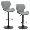 EUGAD Barhocker (2 St), 2er-Set höhenverstellbar und drenbar mit Rückenlehne aus Kunstleder Stahl Grau Anthrazit, Braun, Dunkelbraun -EUGAD Verkäufe 073a8663 368b 5498 b1cc 58420255aba5