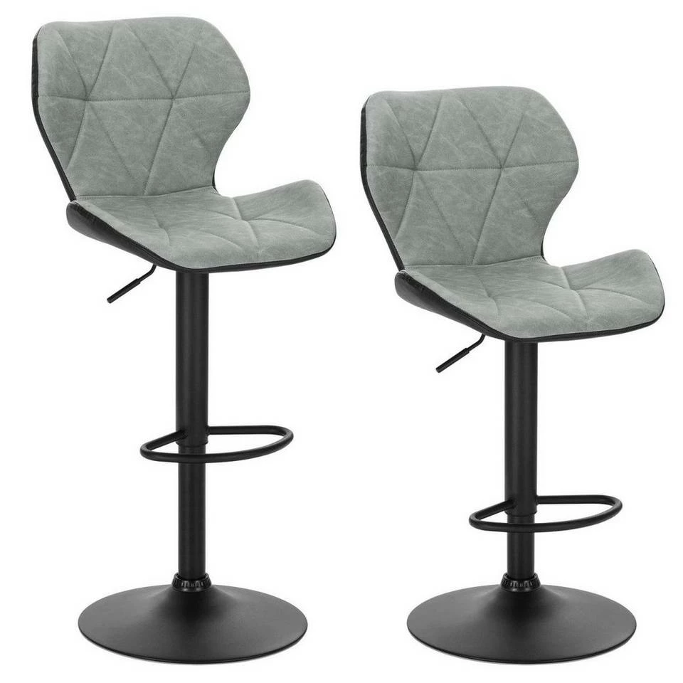 EUGAD Barhocker (2 St), 2er-Set höhenverstellbar und drenbar mit Rückenlehne aus Kunstleder Stahl Grau Anthrazit, Braun, Dunkelbraun 3 EUGAD Barhocker (2 St), 2er-Set höhenverstellbar und drenbar mit Rückenlehne aus Kunstleder Stahl Grau Anthrazit, Braun, Dunkelbraun