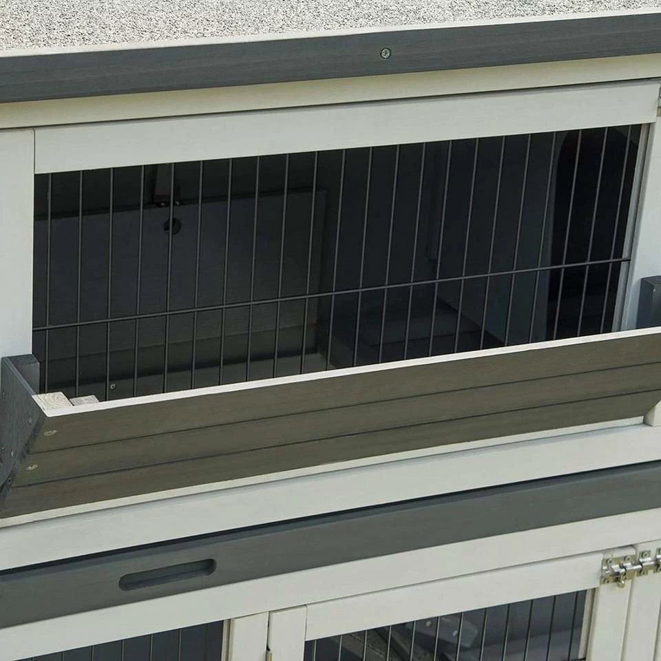 EUGAD Tierhaus, Hasenstall Kaninchenstall Hasenkäfig Kleintierstall Meerschweinchen Massivholz Hellrot 120 x 50 x 100,5 cm Grau-Weiß, Hellbraun 22 EUGAD Tierhaus, Hasenstall Kaninchenstall Hasenkäfig Kleintierstall Meerschweinchen Massivholz Hellrot 120 x 50 x 100,5 cm Grau-Weiß, Hellbraun – Bild 20