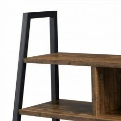 EUGAD Schreibtisch, Bürotisch Computertisch Arbeitstisch PC Tisch mit Ablage Holz Stal Holz Vintage+schwarz Hell Eiche+schwarz -EUGAD Verkäufe 081a4170 28ae 53ca b432 58fe91514960