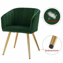 EUGAD Esszimmerstuhl, 2er-Set Esszimmerstuhl Polsterstuhl aus Samt Dunkelgrün Dunkelgrau, Dunkelgrün, Rosa, Schwarz 43 EUGAD Esszimmerstuhl, 2er-Set Esszimmerstuhl Polsterstuhl aus Samt Dunkelgrün Dunkelgrau, Dunkelgrün, Rosa, Schwarz -EUGAD Verkäufe 08eab772 dcd2 43bc bc91 ca38ef3e3b7a