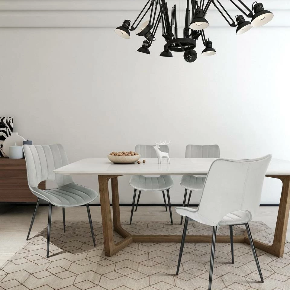 EUGAD Esszimmerstuhl (2 Stück), Küchenstuhl, Polsterstuhl, Wohnzimmerstuhl ohne Armlehne, Metallbeine, Samt, Dunkelgrau Hellgrau, Schwarz 13 EUGAD Esszimmerstuhl (2 Stück), Küchenstuhl, Polsterstuhl, Wohnzimmerstuhl ohne Armlehne, Metallbeine, Samt, Dunkelgrau Hellgrau, Schwarz – Bild 11