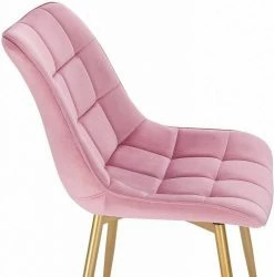 EUGAD Esszimmerstuhl, 6er-Set Küchenstühle Wohnzimmerstuhl mit Rückenlehne, Samt Sitzfläche, Gold Beine Schwarz Dunkelgrün, Grau, Rosa -EUGAD Verkäufe 097d59b7 90e9 5d34 91d9 8077d6070a4c