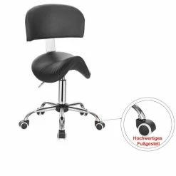 EUGAD Arbeitshocker (1er-Set), Sattelhocker mit Rückenlehne gepolstert höhenverstellbar aus Kunstleder Schwarz Grau, Weiß -EUGAD Verkäufe 099ba316 70cd 5b92 be71 69a83df16740