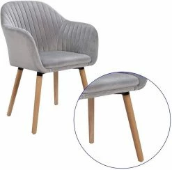 EUGAD Polsterstuhl (2 Stück), Küchenstühle aus Samt mit Arm-Rücklehne -EUGAD Verkäufe 0ac64bd0 8d83 53c8 89eb ea5f2df27fd6