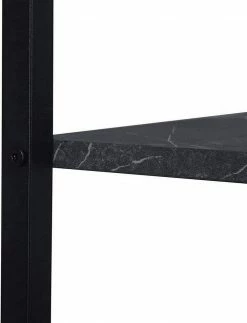 EUGAD Bücherregal, Standregal Badregal Bücherregal Küchenregal Schuhregal aus Holz und Stahl, mit 4 Ablagen, 34 x 35 x 148 cm Golden-Weißer Marmor, Schwarz Marmor, Vintage -EUGAD Verkäufe 0b649321 5244 5aee 89c1 b8e6341e5e40