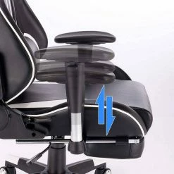 EUGAD Gaming-Stuhl (1 Stück), Racing Stuhl mit Fußstütze Racing Stuhl Drehstuhl Bürostuhl Schreibtischstuhl PC Stuhl mit Wippfunktion Höhenverstellbar Kunstleder Rot Grau, Weiß -EUGAD Verkäufe 0c67a4a5 8160 59d9 8538 391773930f26