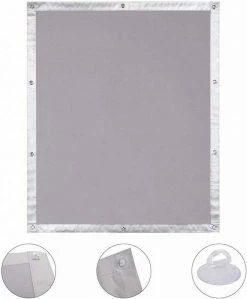 Fensterfolie, EUGAD, Thermo Rollo Dachfenster ohne Bohren Sonnenschutz Beige, Blau, Grau