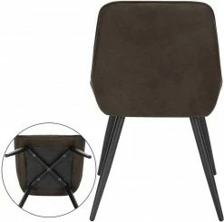 EUGAD Esszimmerstuhl, Polsterstuhl 2er-Set,Sitzfläche aus Stoffbezug Anthrazit, Dunkelbraun, Dunkelgrau -EUGAD Verkäufe 0d3e2bb1 a1a6 5fe7 8353 9823ce7d4dc1