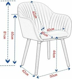 EUGAD Polsterstuhl (2 Stück), Küchenstühle aus Samt mit Arm-Rücklehne -EUGAD Verkäufe 0dcfcfde 4dc5 5fd3 907b a98d0e6974e0