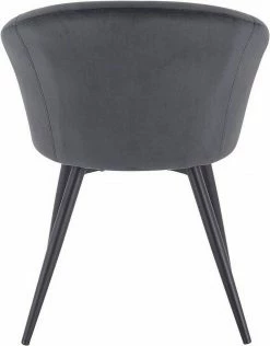 EUGAD Esszimmerstuhl, 2er-Set mit Armlehne, Retro Design, Samt, Metall Schwarz Dunkelgrau, Hellgrau -EUGAD Verkäufe 0f172308 a3a9 53b0 a34f 10ba0e9b31c7