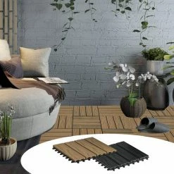 EUGAD WPC-Fliesen, 22er-Set WPC Balkonfliesen 3D Holzstruktur für 2m² Hellbraun 11 EUGAD WPC-Fliesen, 22er-Set WPC Balkonfliesen 3D Holzstruktur für 2m² Hellbraun -EUGAD Verkäufe 116202d6 576c 558f 9f64 d38aa2b783da