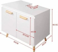 EUGAD Waschbeckenunterschrank Badschrank Unterschrank mit 2 Türe Weiß Grau, Schwarz, Weiß -EUGAD Verkäufe 11b3dd9e 5f47 5f14 b675 987c54a978a4