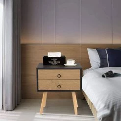 EUGAD Nachttisch, Beistelltisch mit 2 Schubladen Nachtkommode Nachtschrank Holzbeine MDF 46x35x50cm Weiß Grau, Weiß 26 EUGAD Nachttisch, Beistelltisch mit 2 Schubladen Nachtkommode Nachtschrank Holzbeine MDF 46x35x50cm Weiß Grau, Weiß -EUGAD Verkäufe 12248a47 eb8d 50d7 9e43 7c9c94008d96