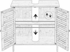 EUGAD Waschbeckenunterschrank (1-St) Unterschrank Badezimmerschrank Waschtisch Badschrank mit 2 Türen 60x30x60cm Bambus -EUGAD Verkäufe 124fc055 93e4 5951 91aa 0451a7f113a6