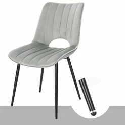 EUGAD Esszimmerstuhl (2 Stück), Küchenstuhl, Polsterstuhl, Wohnzimmerstuhl ohne Armlehne, Metallbeine, Samt, Dunkelgrau Hellgrau, Schwarz 43 EUGAD Esszimmerstuhl (2 Stück), Küchenstuhl, Polsterstuhl, Wohnzimmerstuhl ohne Armlehne, Metallbeine, Samt, Dunkelgrau Hellgrau, Schwarz -EUGAD Verkäufe 1267f1df a491 4e43 a347 272019697817