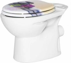 EUGAD WC-Sitz (1-St), Toilettensitz, WC Sitz mit Absenkautomatik, MDF, Holz, Softclose Scharnier Grüne Blätter, Holzfarbe, Lilie, Seestern, Seestern Am Strand, Seestern Sonnenuntergang, Stone, ‎Lila Blume und Stones -EUGAD Verkäufe 1511d055 3c66 443f 9f67 93a99e25d7dd