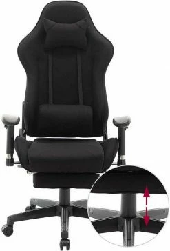 EUGAD Gaming Chair, Bürostuhl, Gaming Stuhl, Stoffbezug Rot Grau, Schwarz -EUGAD Verkäufe 153fc4eb 6956 5601 bf3a 9e7e32f14543