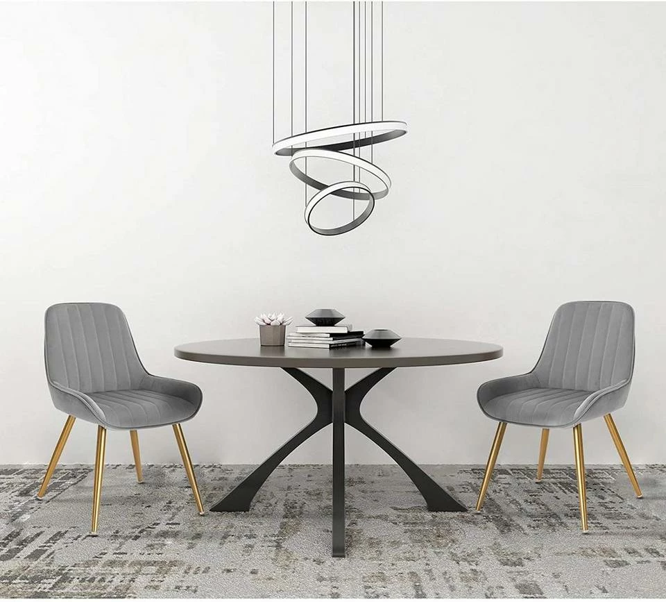 EUGAD Esszimmerstuhl (2 Stück), Küchenstuhl Wohnzimmerstuhl Sitzfläche aus Samt mit Metallbeine,Stuhl für Esszimmer Wohnzimmer Küche, Hellgrau Bordeaux, Dunkelgrau, Dunkelgrün, Rosa 3 EUGAD Esszimmerstuhl (2 Stück), Küchenstuhl Wohnzimmerstuhl Sitzfläche aus Samt mit Metallbeine,Stuhl für Esszimmer Wohnzimmer Küche, Hellgrau Bordeaux, Dunkelgrau, Dunkelgrün, Rosa