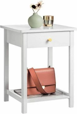 EUGAD Nachttisch, Nachtkommode Sofatisch Kaffeetisch Beistelltisch Nachtschrank für Wohnzimmer Schlafzimmer mit Schublade mit Ablage aus MDF Weiß -EUGAD Verkäufe 1647c8b5 d97c 54f9 a093 edc81a4aed9f