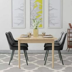 EUGAD Esszimmerstuhl (2 Stück), Polsterstuhl Küchenstuhl Wohnzimmerstuhl mit Rückenlehne, Sitzfläche aus Samt, Retrostuhl mit Metallbeine für Esszimmer Wohnzimmer, Schwarz Dunkelgrau, Dunkelgrün -EUGAD Verkäufe 16653e80 99b4 541e 82ef e6a2c77ac90d