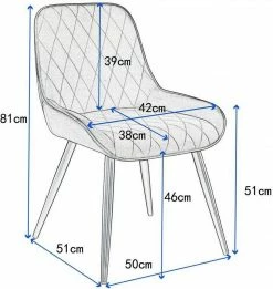 EUGAD Esszimmerstuhl (2 Stück), Polsterstuhl Küchenstuhl Wohnzimmerstuhl mit Rückenlehne, Sitzfläche aus Samt, Retrostuhl mit Metallbeine für Esszimmer Wohnzimmer, Schwarz Dunkelgrau, Dunkelgrün -EUGAD Verkäufe 186874b9 f83e 5fdf 8163 25245153f6de