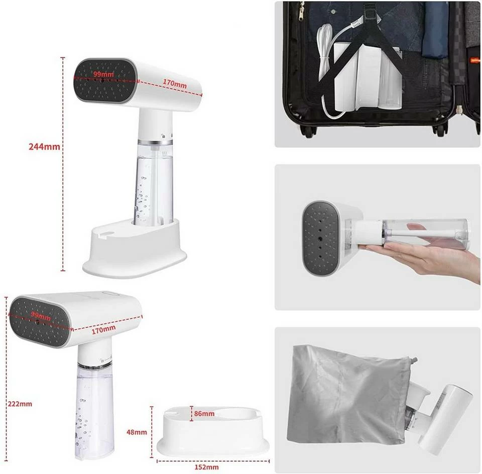 EUGAD Dampfbürste, Dampfglätter Reisebügeleisen Dampfbügeleisen Steamer Kleidung Handbügeleisen mit Dampfbürste 150 ml 1000 W für Haushalt Urlaub Dienstreise 3 EUGAD Dampfbürste, Dampfglätter Reisebügeleisen Dampfbügeleisen Steamer Kleidung Handbügeleisen mit Dampfbürste 150 ml 1000 W für Haushalt Urlaub Dienstreise – Bild 2