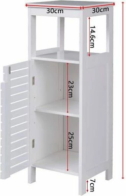 EUGAD Badkommode (1 St), Badschrank Badregal Nachttisch Nachtkommode Eckschrank Eckkommode Medizinschrank Holz, weiß 30x30x78cm -EUGAD Verkäufe 1a90f763 b394 4946 b4a2 f85355ed70f6