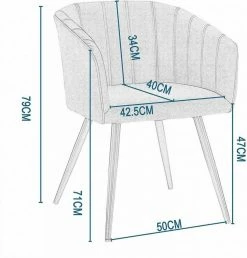 EUGAD Esszimmerstuhl, 2er-Set Polsterstuhl aus Stoffbezug mit Sesselförmigem Gepolstertem Sitz Dunkelbraun Grau -EUGAD Verkäufe 1b209458 3575 5ac9 8886 3ed1b6b33aef