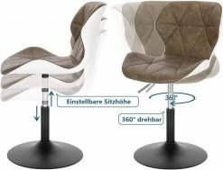 EUGAD Barhocker (4 St), niedriger Barhocker 360° Drehstuhl mit Rückenlehne 120kg belastbar Stuhl höhenverstellbar Kunstleder Sitzhöhe 40-54cm Dunkelbraun Weiß Anthrazit+Weiß, Dunkelbraun+Weiß -EUGAD Verkäufe 1c764c57 35ea 4015 97f6 a7dc7c19620c