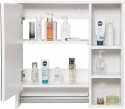 EUGAD Spiegelschrank Hängeschrank mit 6 Ablagen mit Tür 60x20x60cm Weiß -EUGAD Verkäufe 1ca706a3 4787 5261 a02f a01107073c8b