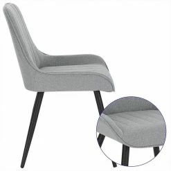 EUGAD Polsterstuhl (2 Stück), Esszimmerstühle aus Leinen mit stabilen Metallbeinen, mit Rückenlehne und gepolsterter Sitzfläche Dunkelgrau, Hellgrau 24 EUGAD Polsterstuhl (2 Stück), Esszimmerstühle aus Leinen mit stabilen Metallbeinen, mit Rückenlehne und gepolsterter Sitzfläche Dunkelgrau, Hellgrau -EUGAD Verkäufe 1d11de71 7bf5 5113 862b 15ee72b60643