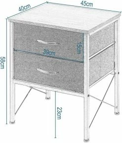 EUGAD Nachttisch (1-St), mit 2 Schubladen Couchtisch Beistelltisch für Wohnzimmer Nachtkommode Nachtschrank für Schlafzimmer industrieller Stil -EUGAD Verkäufe 1d63a19e f5d4 4322 97e1 283dec858998