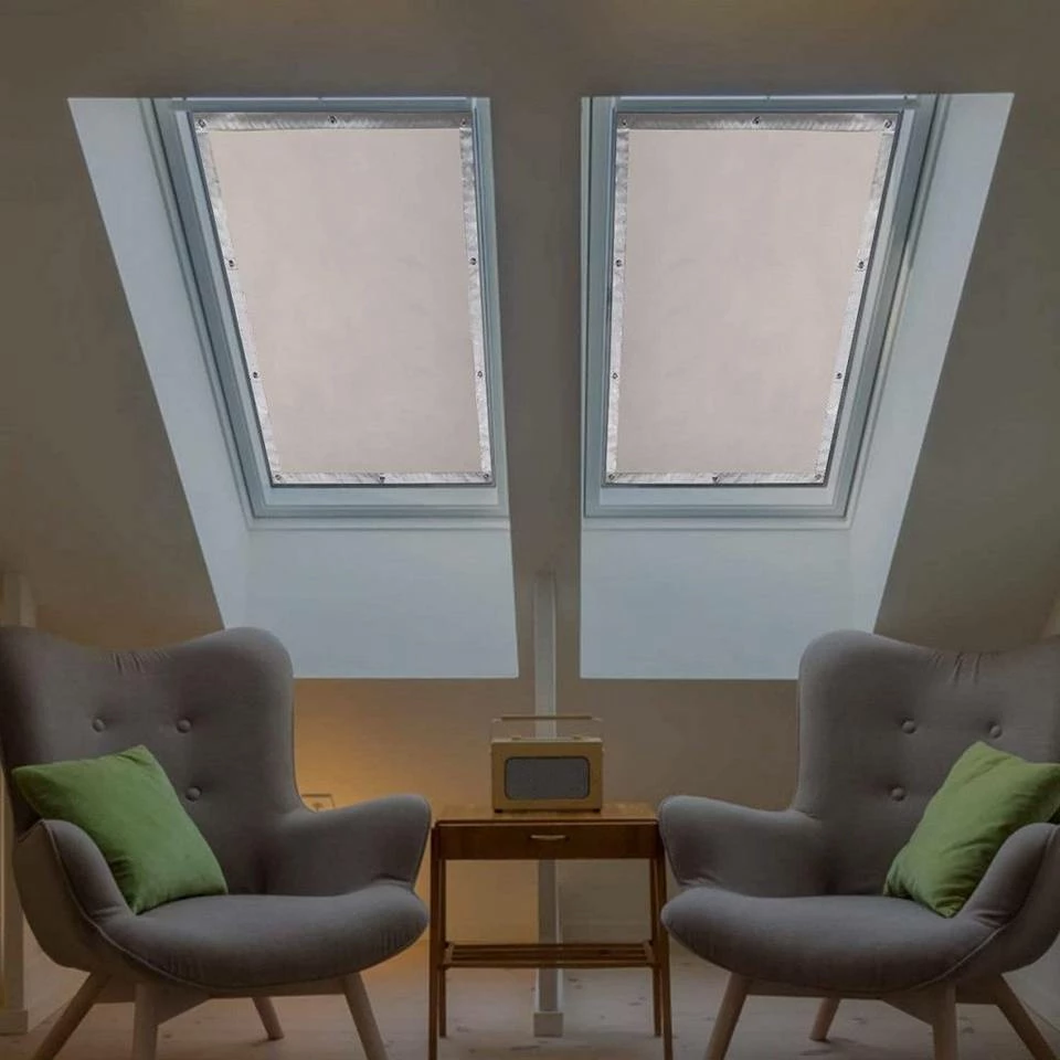 Fensterfolie, EUGAD, Thermo Rollo Dachfenster ohne Bohren Sonnenschutz Beige, Blau, Grau 9 Fensterfolie, EUGAD, Thermo Rollo Dachfenster ohne Bohren Sonnenschutz Beige, Blau, Grau – Bild 9