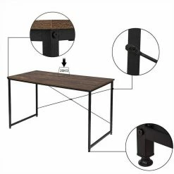 EUGAD Schreibtisch, mit Bücherregal 120x60x70 cm Schwarz Marmor Holz Vintage -EUGAD Verkäufe 1dcb906d 6c81 5f50 bf6d 42f0dd65bffe