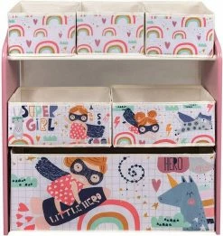 EUGAD Bücherregal, Kinder Aufbewahrungsregal Spielzeugregal Bücherregal Spielzeugkiste Kinderkommode Kindermöbel 3 Schichten mit 6 Kisten aus MDF Rosa -EUGAD Verkäufe 1e5559f8 f6df 524f 959b d8a73776cfbf